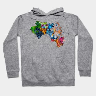 Spirograph Patterned Guinea Regions Map Hoodie